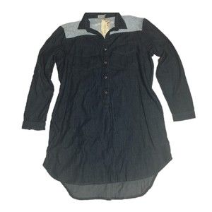 *Like New* Lady's World denim & baby blue lace shirt dress XXL